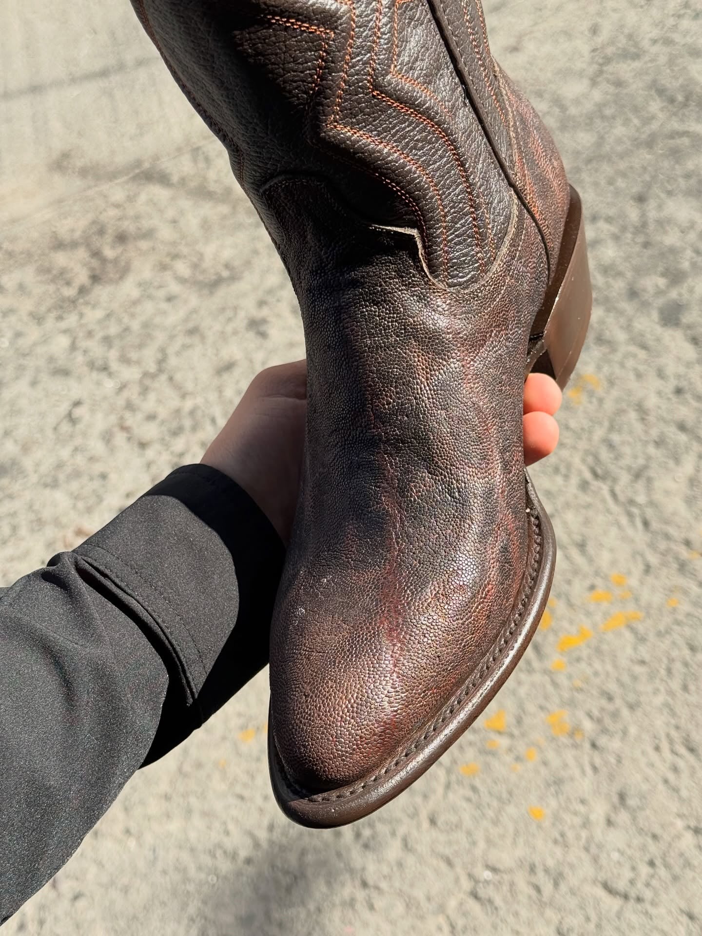 Genuine Leather Embossed Montana Cowboy Boots