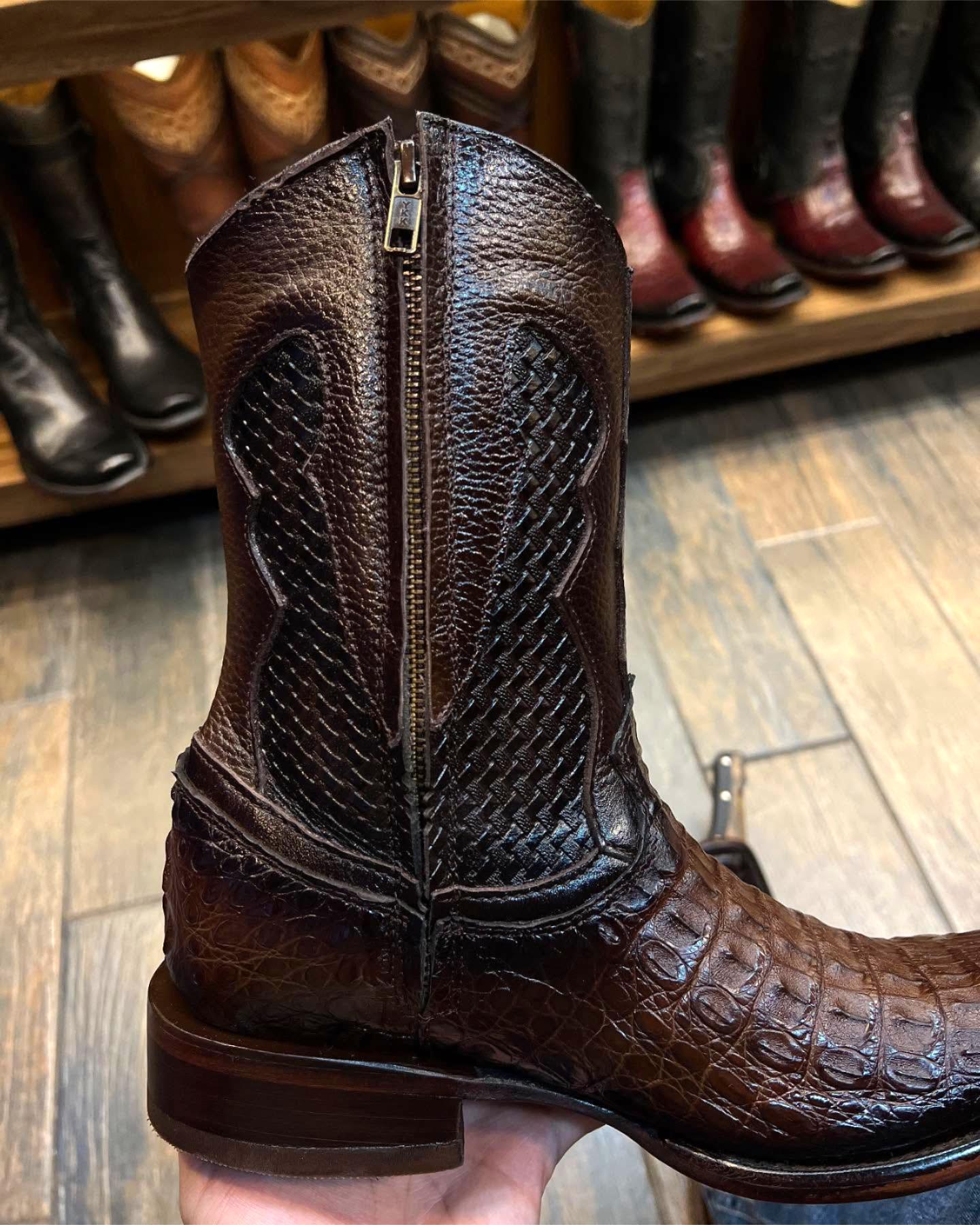 Wild Style Crocodile Print Cowboy Boots