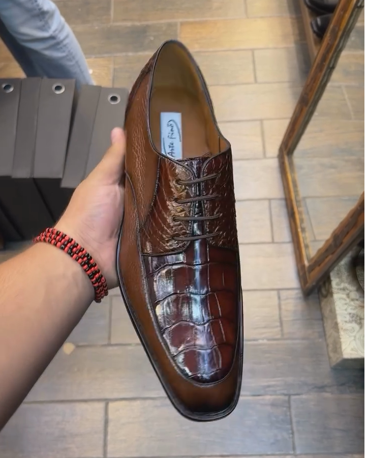 Crocodile Print Oxfords