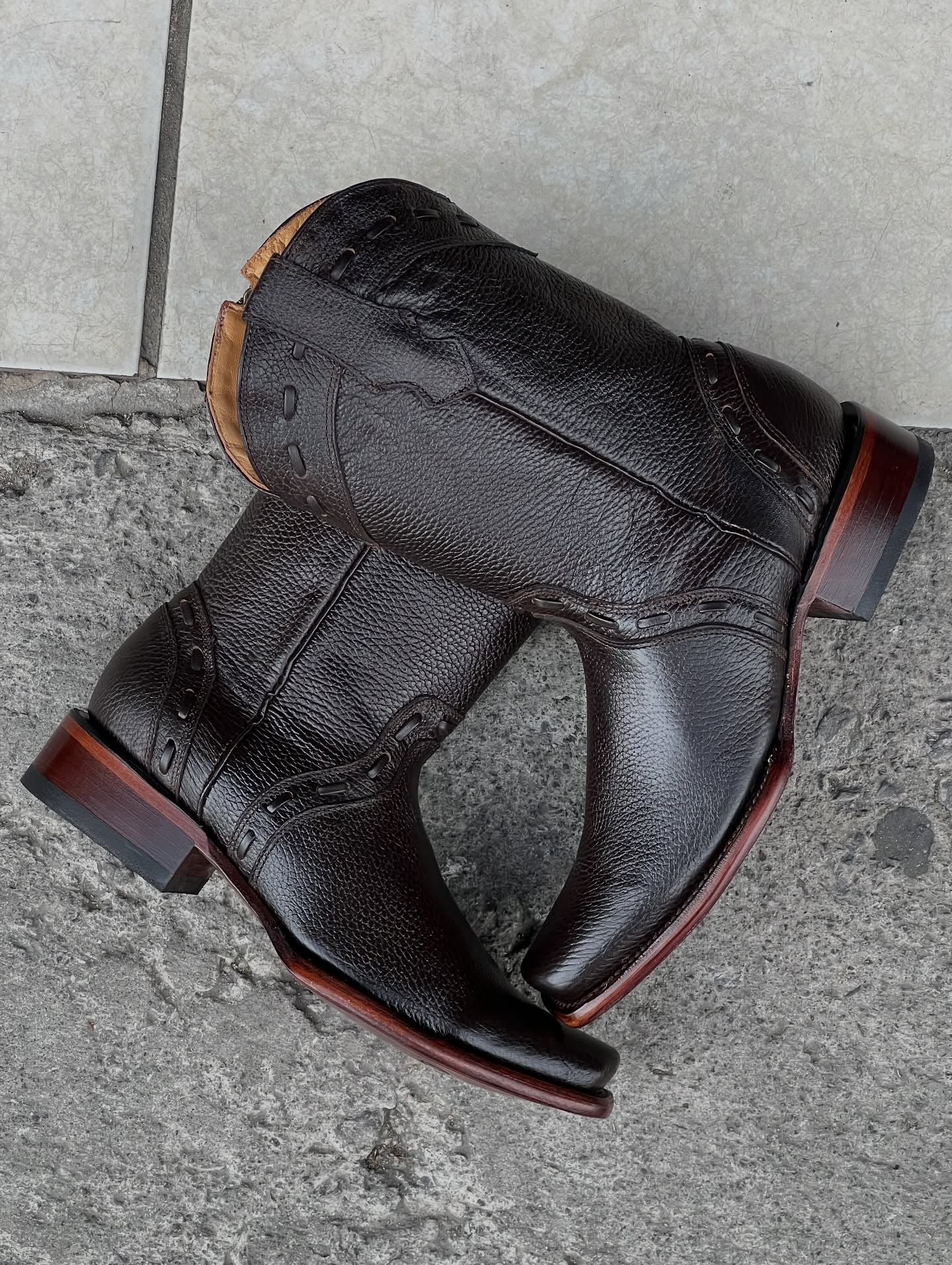 Men's Genuine Leather Urban Cowboy Boots