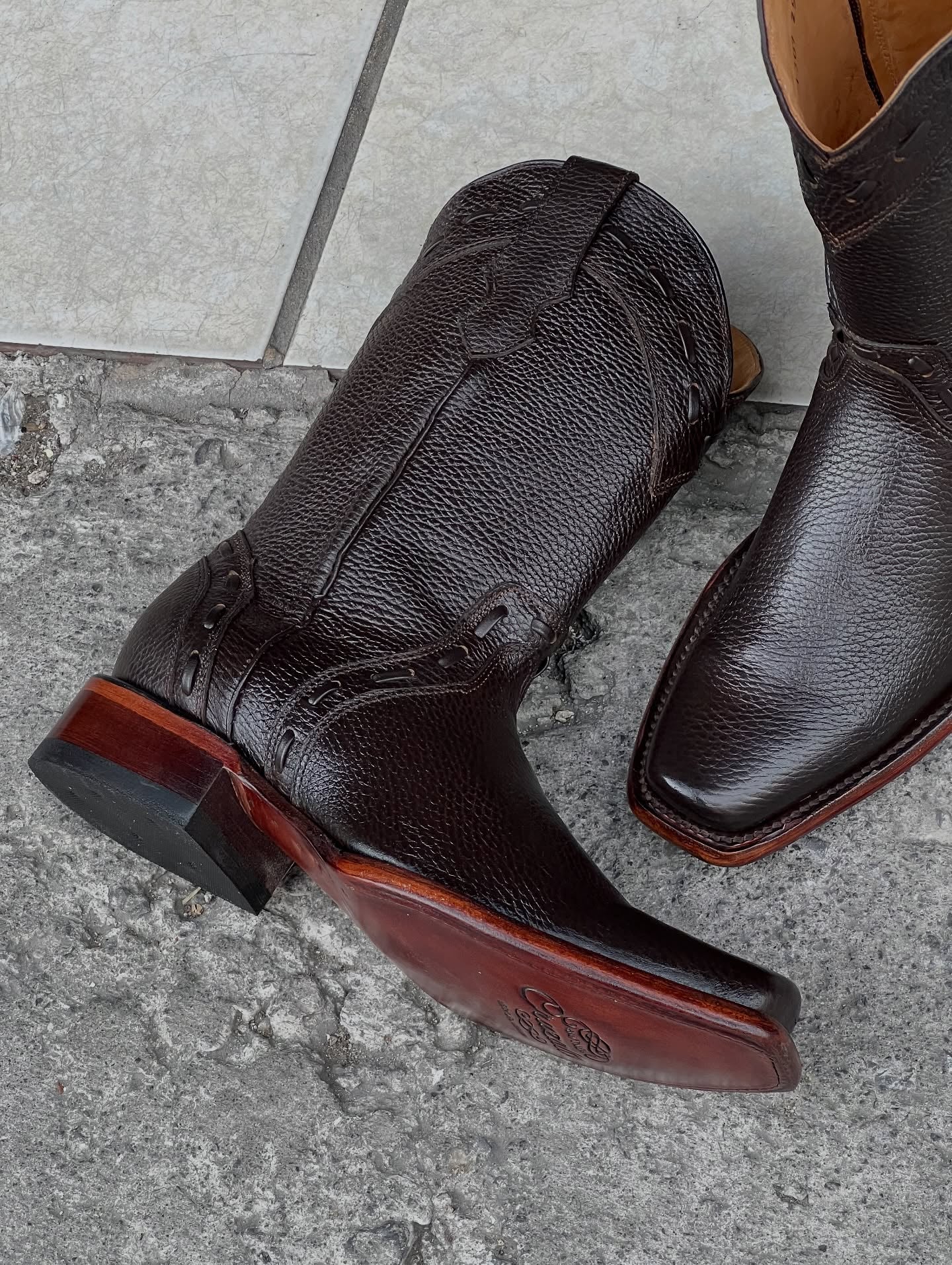 Men's Genuine Leather Urban Cowboy Boots