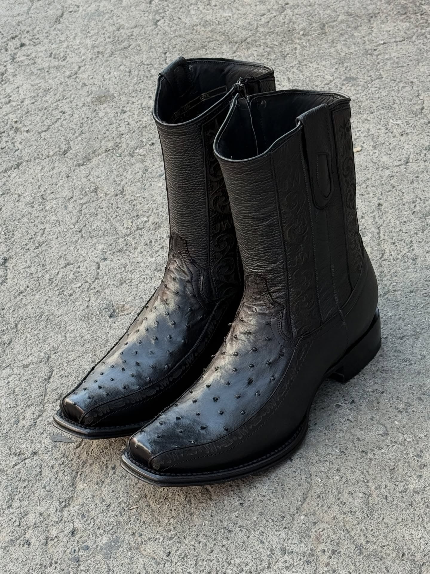 Men's Wild West Ostrich Toe Boots