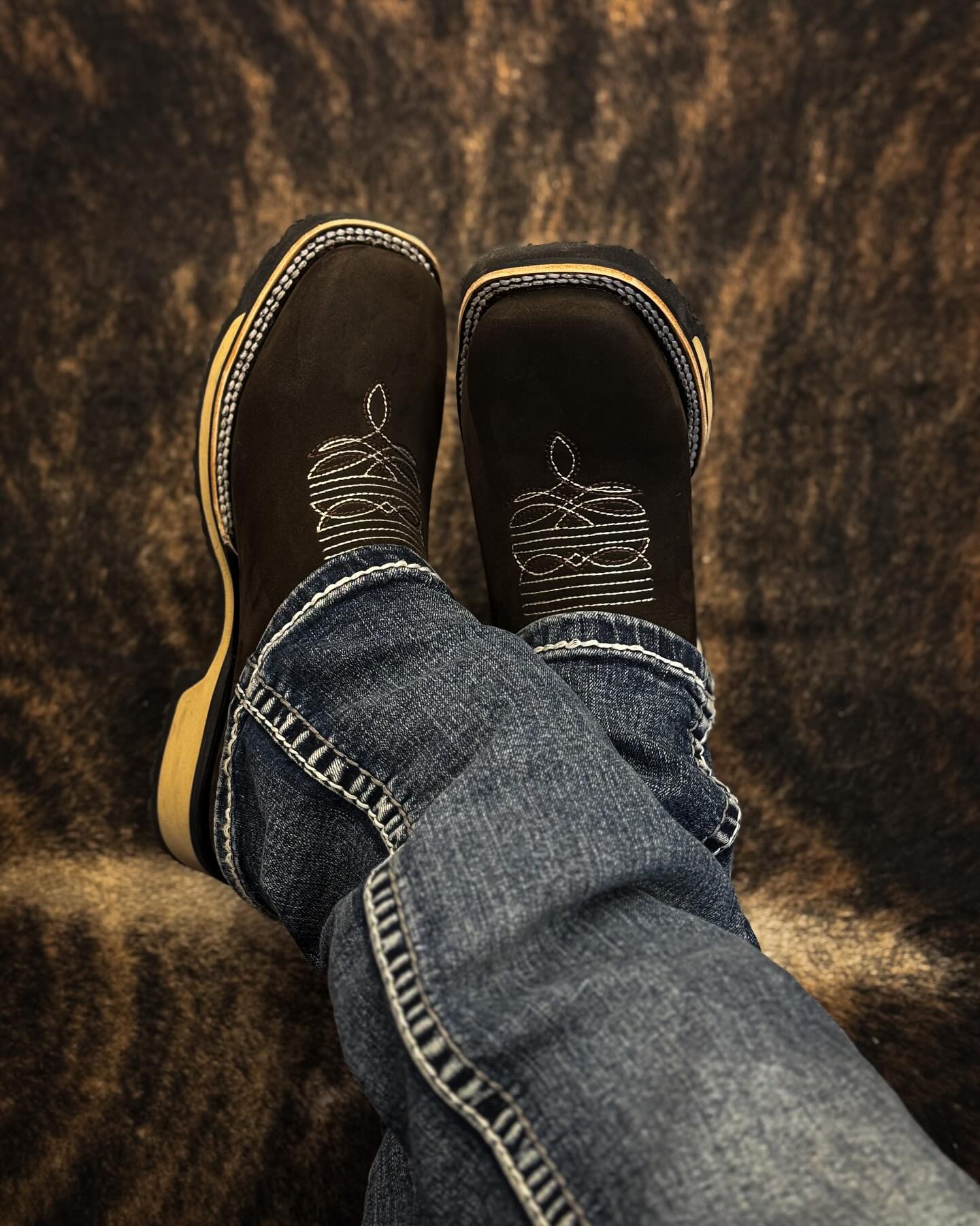 Men's Short Western Square Toe Boots