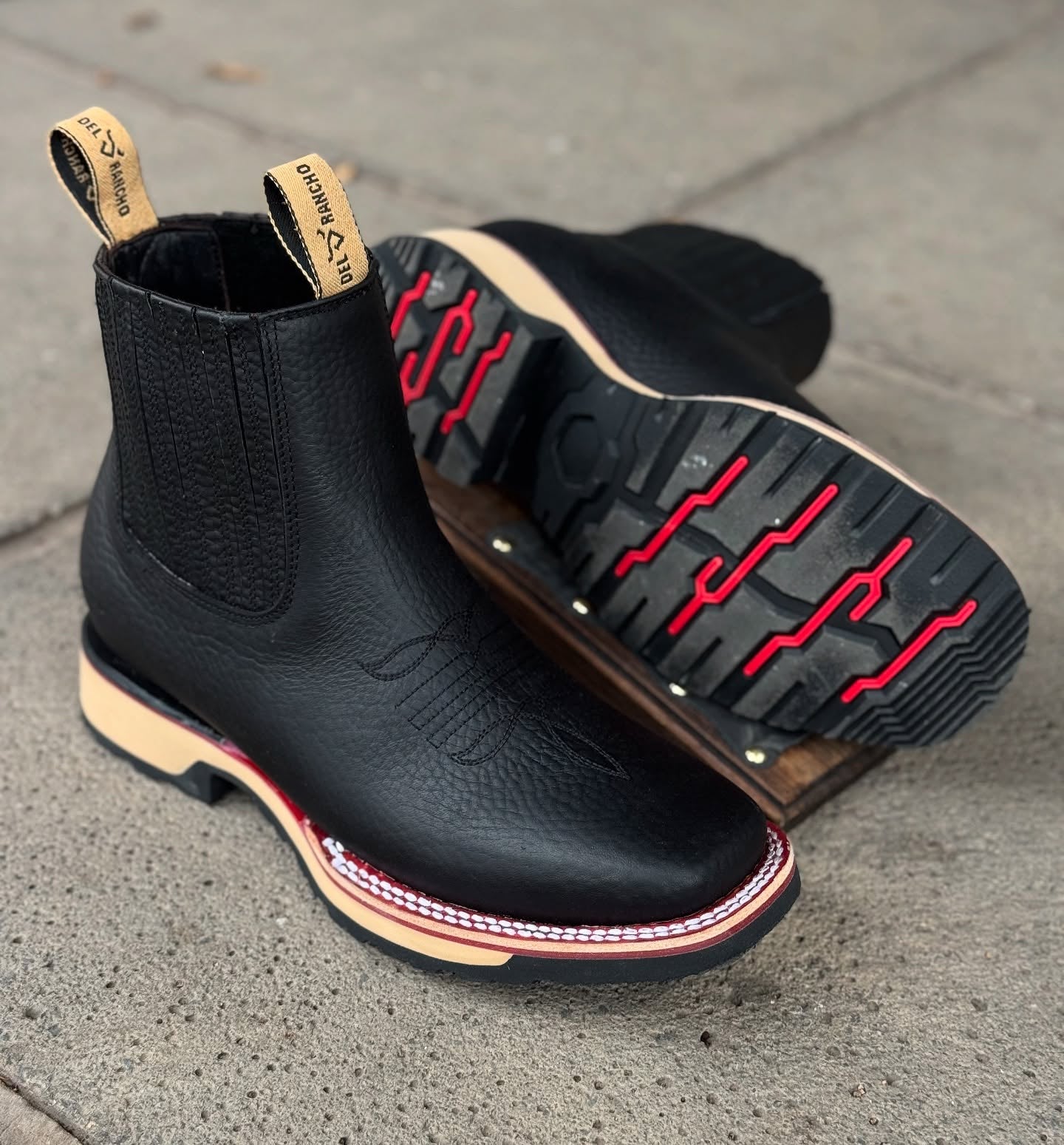 Men's Short Western Square Toe Boots