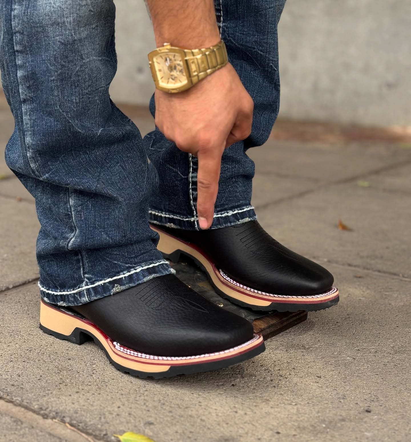 Men's Short Western Square Toe Boots