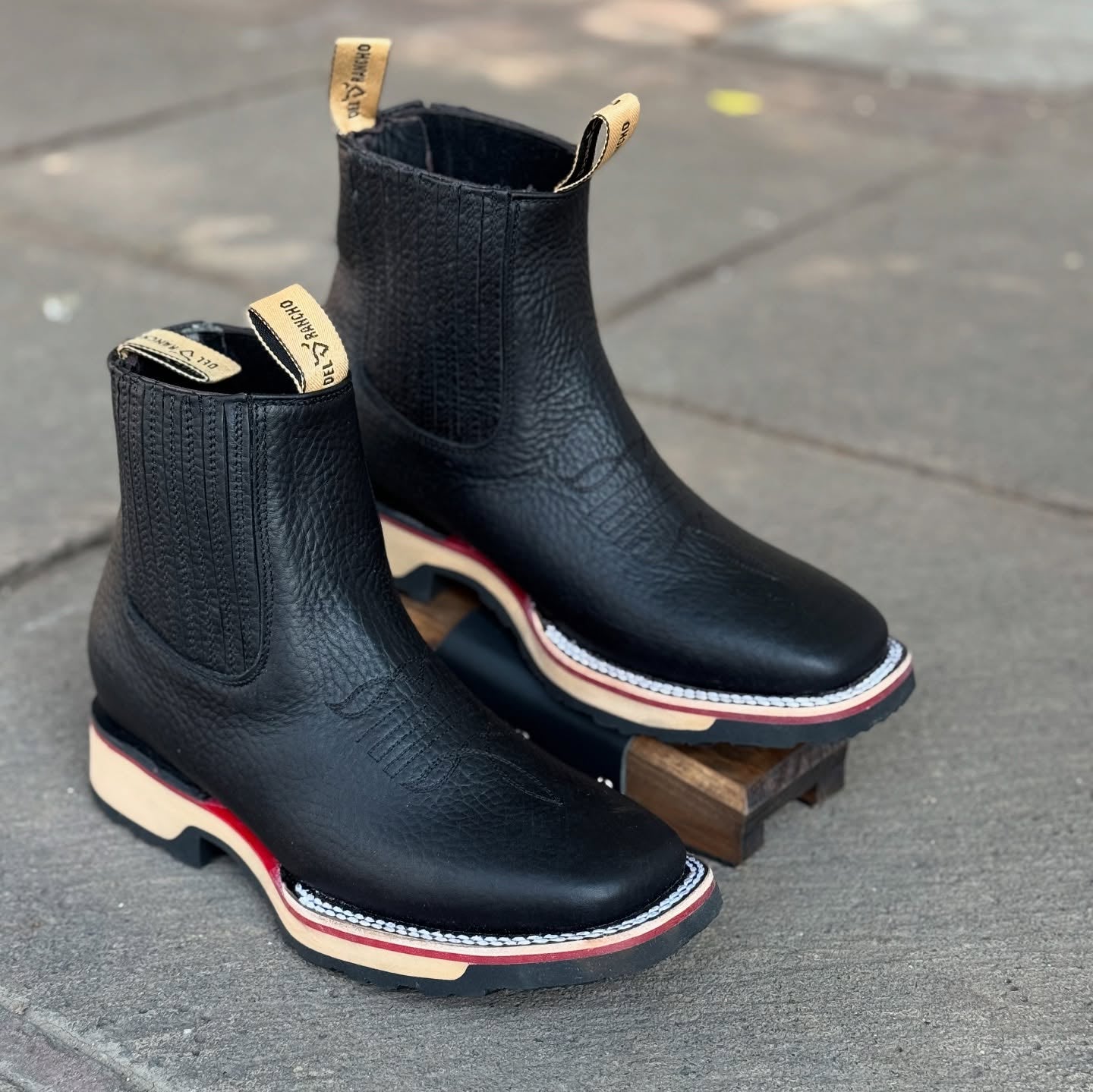 Men's Short Western Square Toe Boots