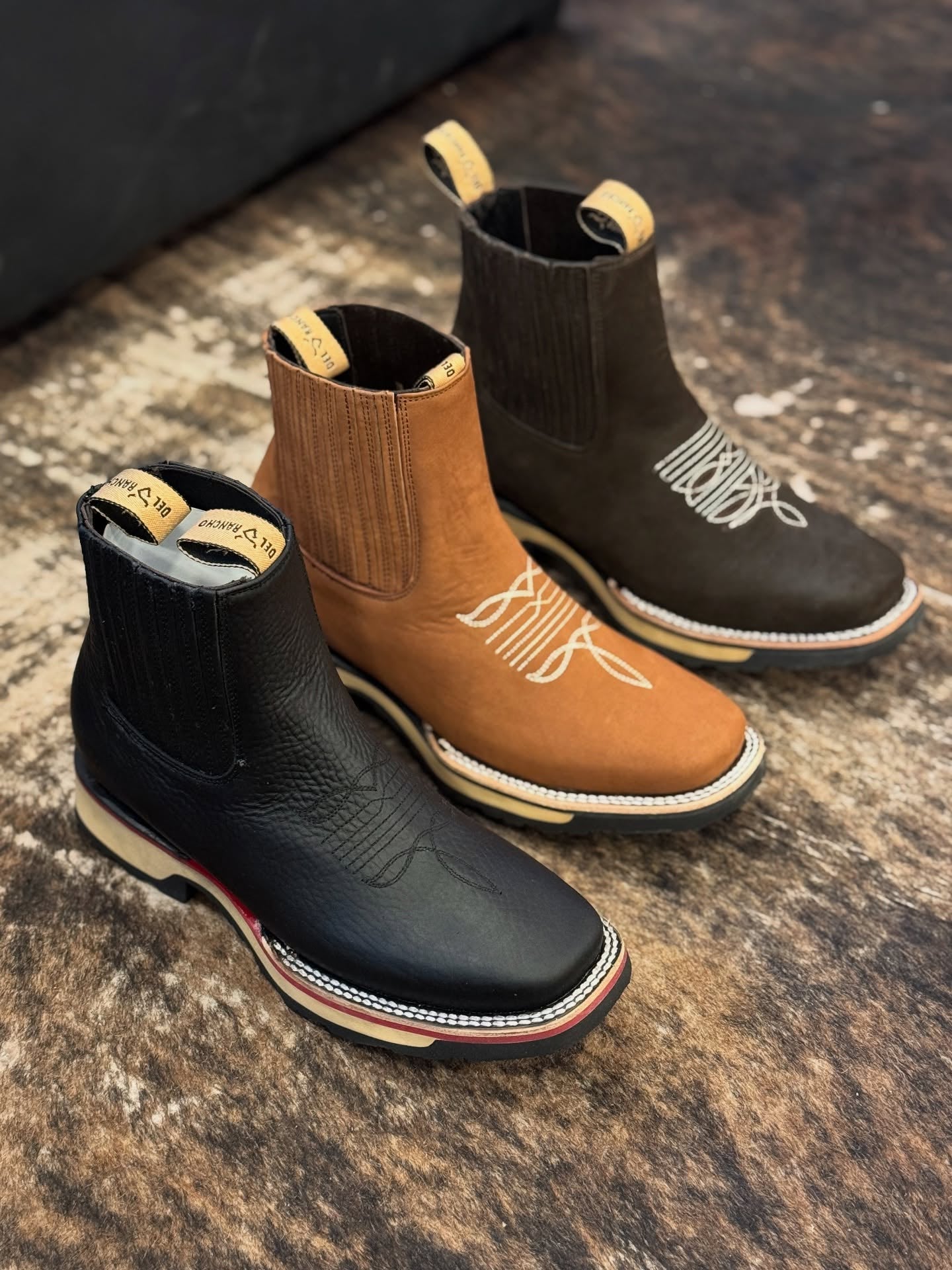 Men's Short Western Square Toe Boots