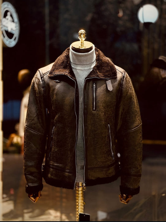 Men's Thick Lambswool Faux Suede Jacket