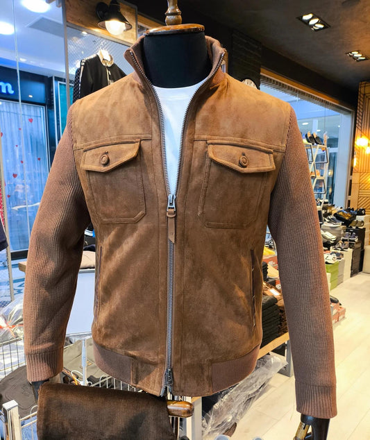 Men's Sheepskin Suede Jacket