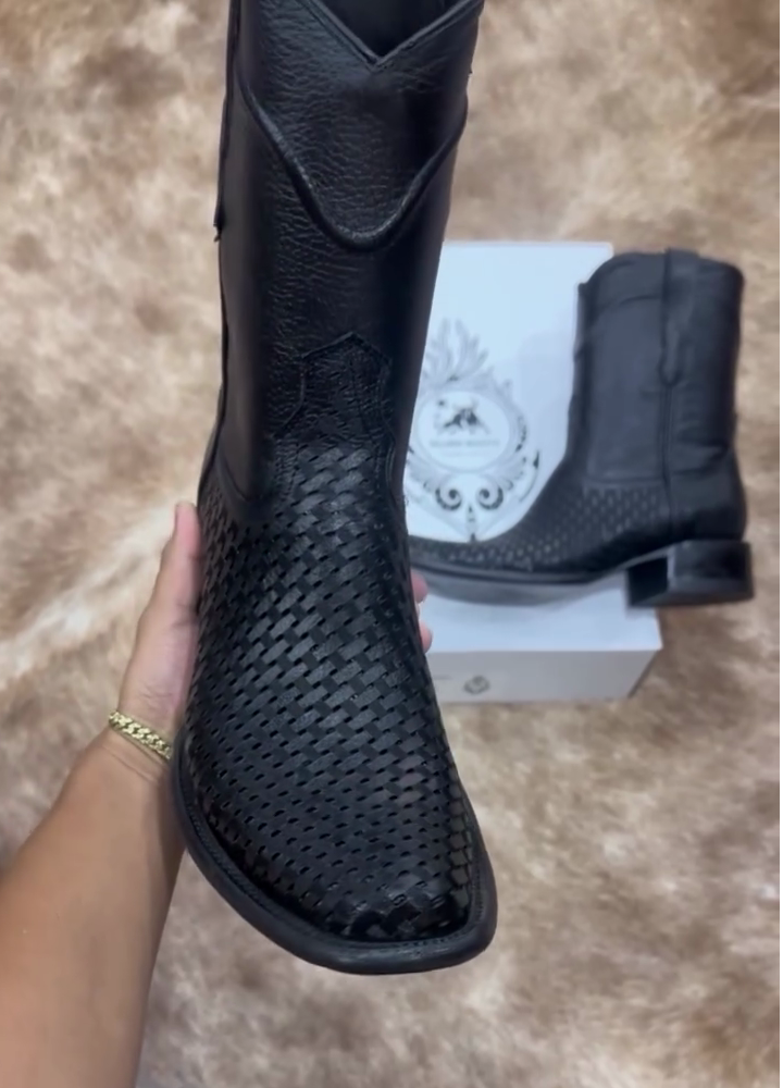 Men's Woven Square Toe Cowboy Boots