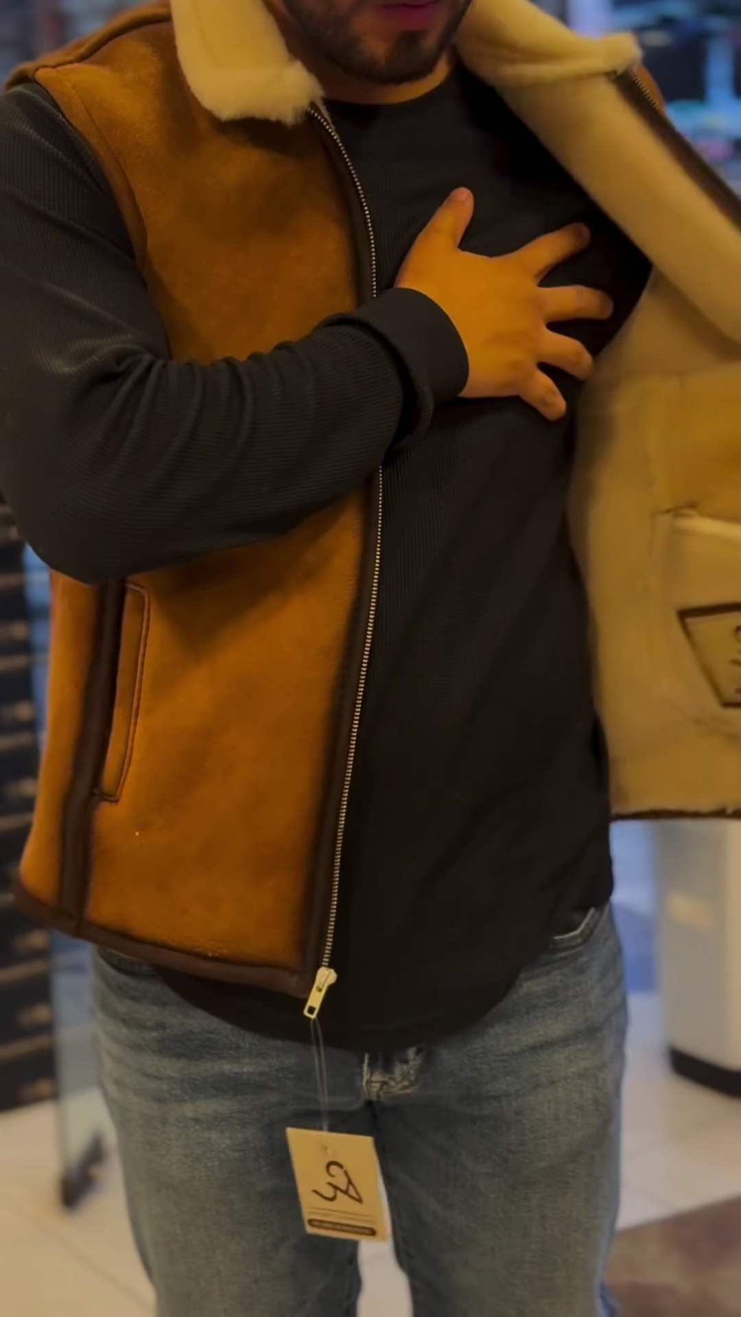 Men's Shearling Sheepskin Vest