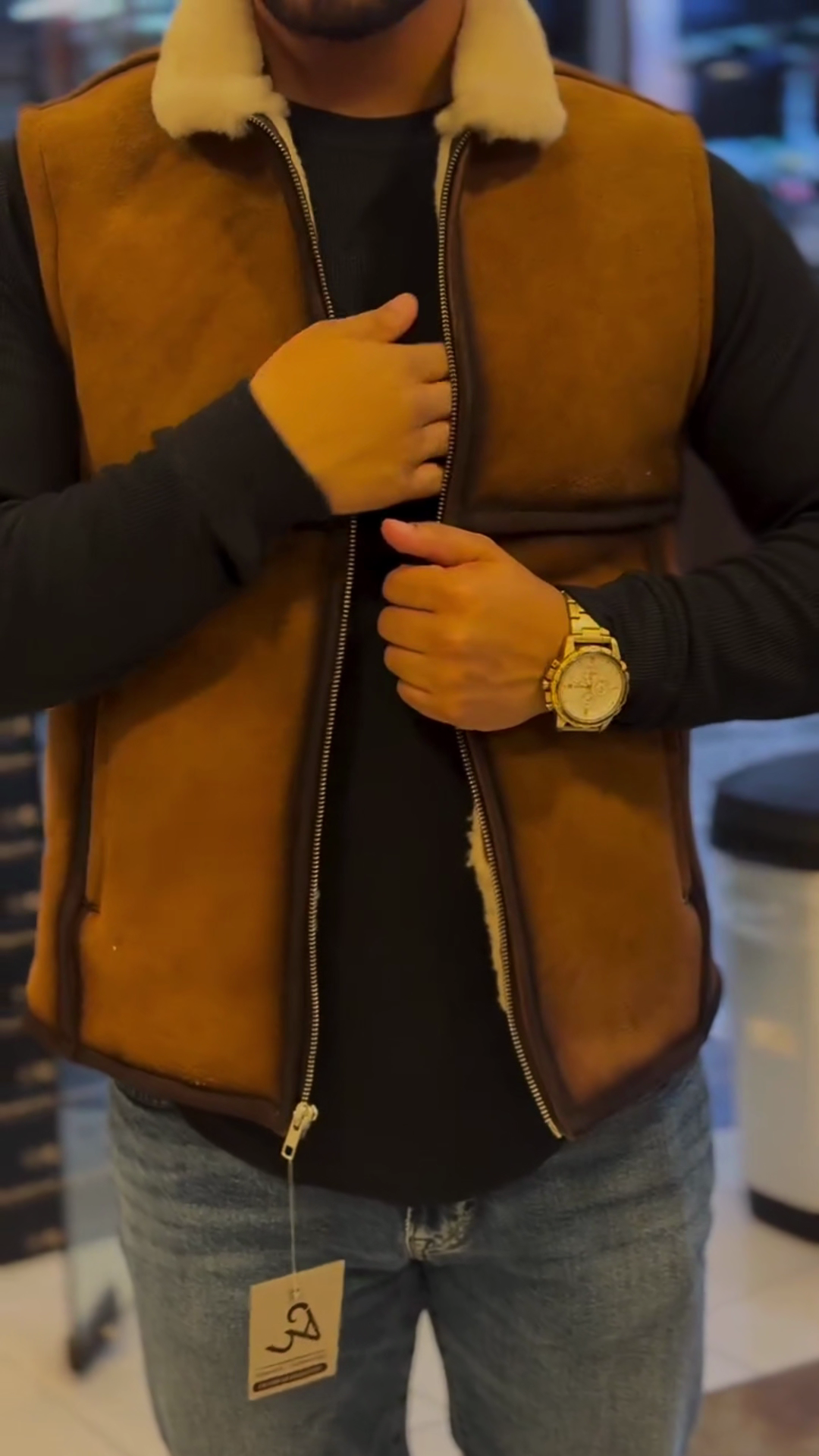 Men's Shearling Sheepskin Vest