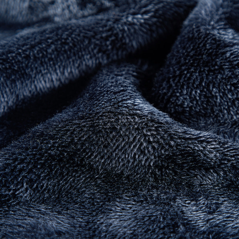 Men's Hooded Casual Fleece Jacket With Zipper