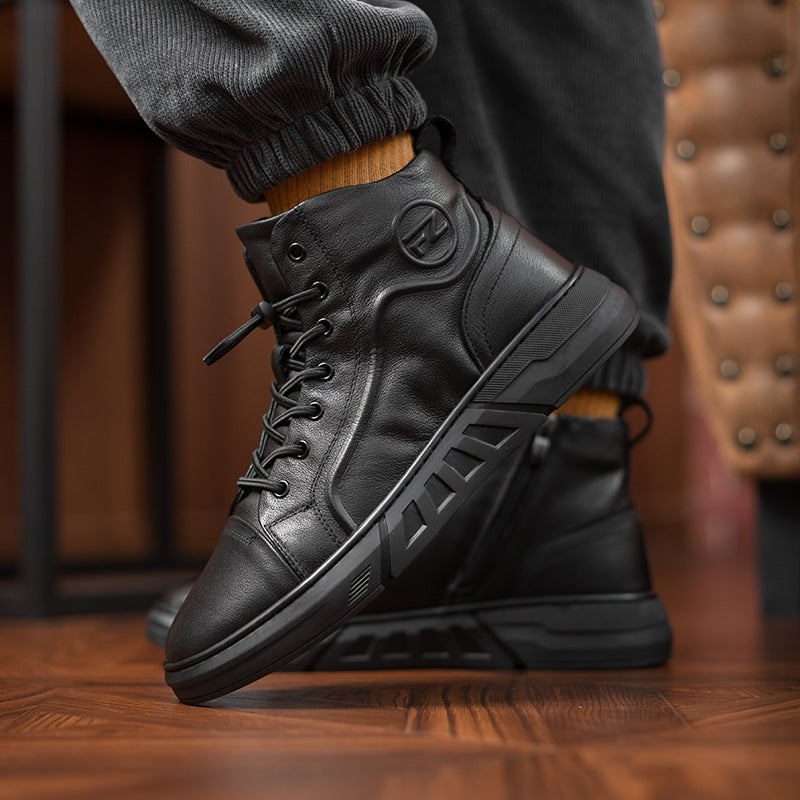 Men's Safety Leather Martin Boots For Work & Casual