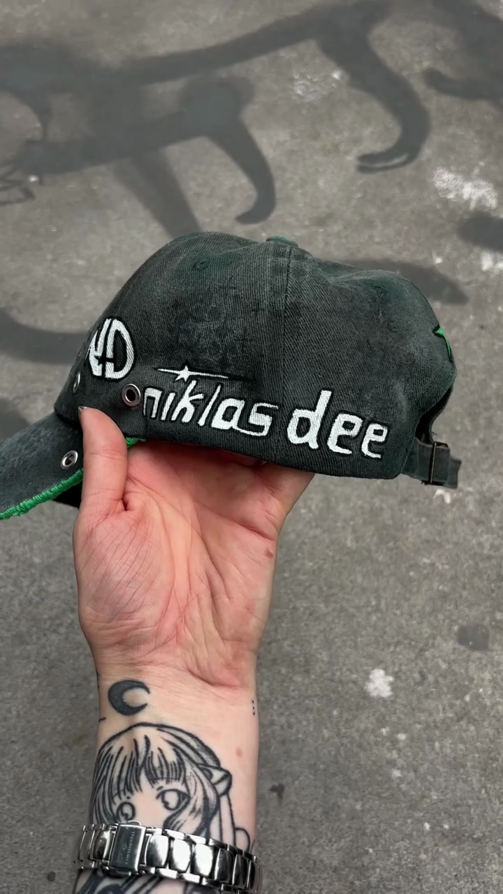Hand-Painted Washed Baseball Cap