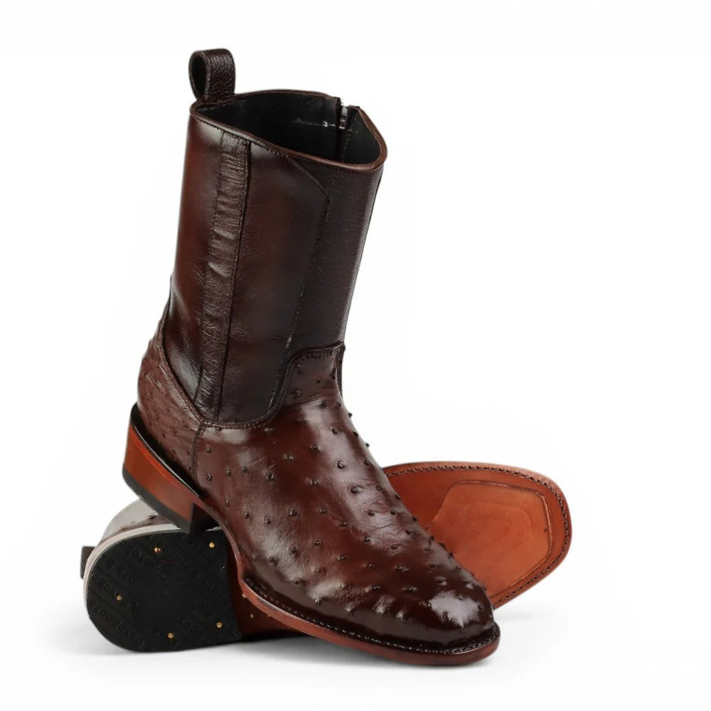 Ostrich/Beef Cowboy Boots