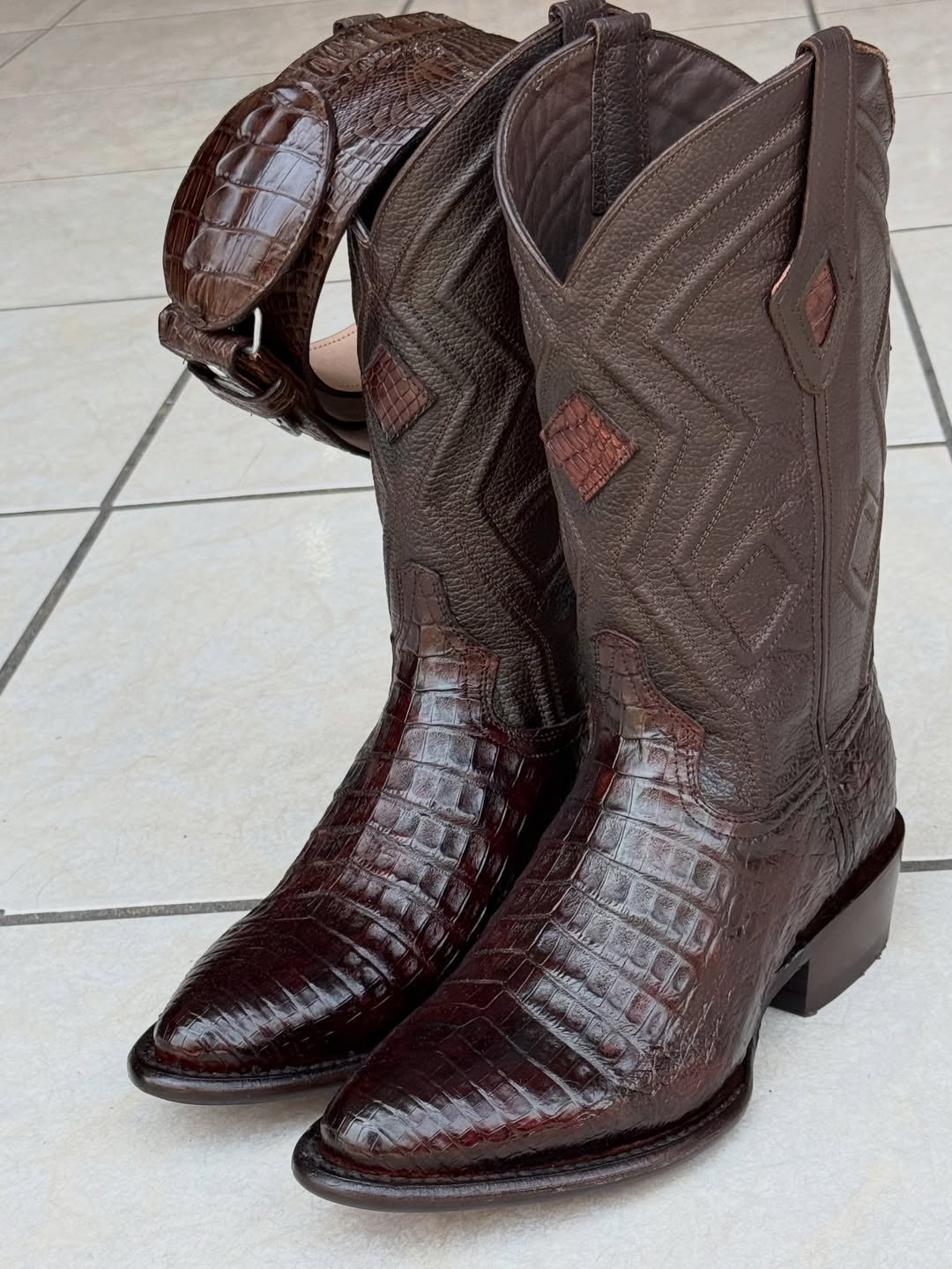 Exclusive Crocodile Leather Boots
