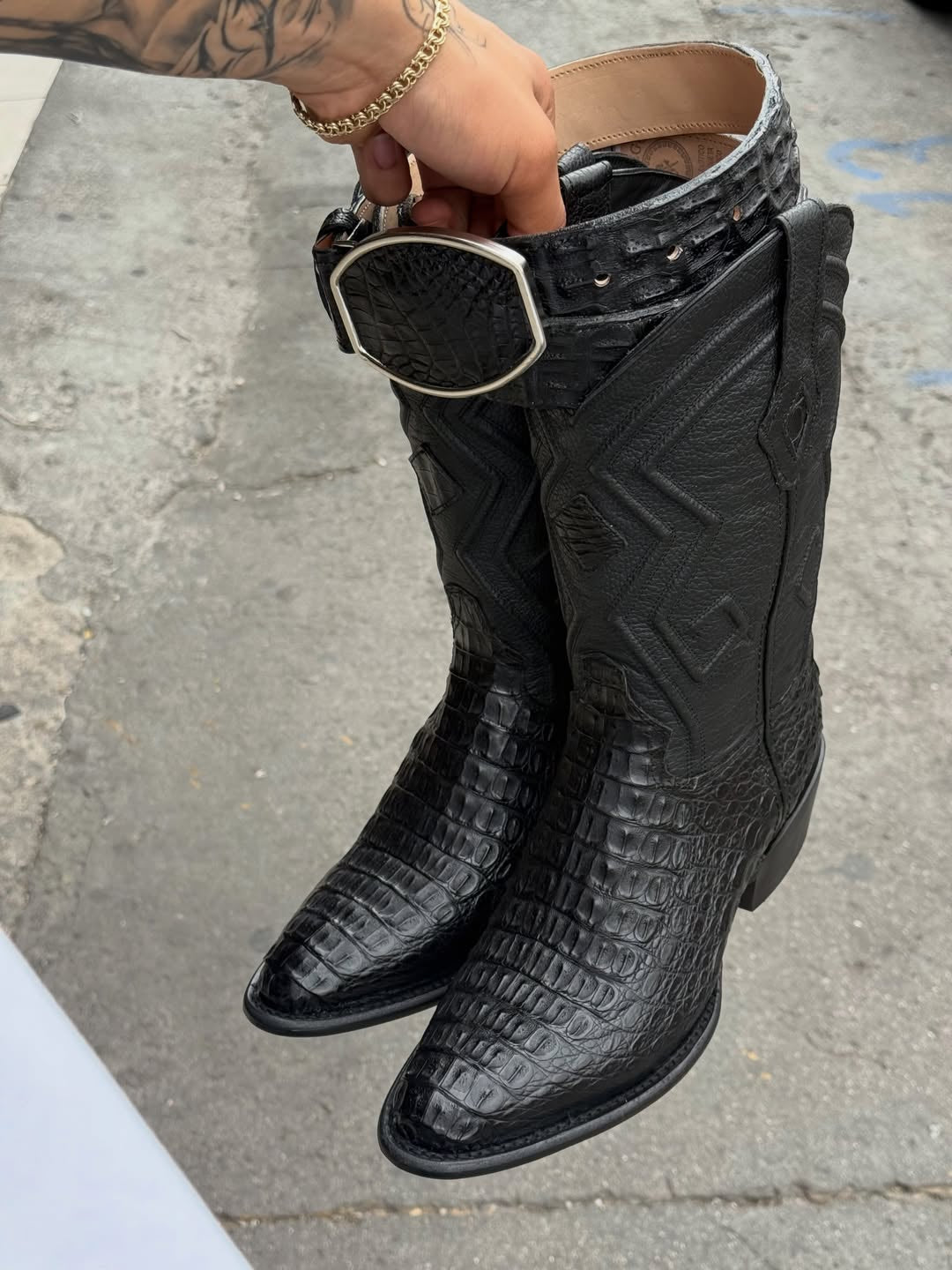 Exclusive Crocodile Leather Boots