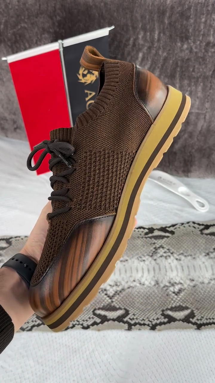 Men's Knitted Mesh Breathable Dress Shoes