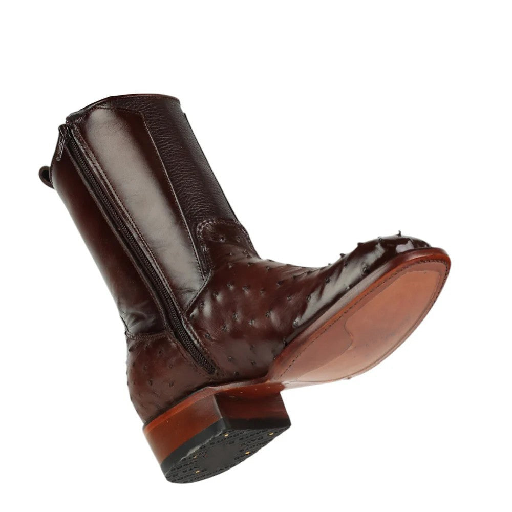 Ostrich/Beef Cowboy Boots
