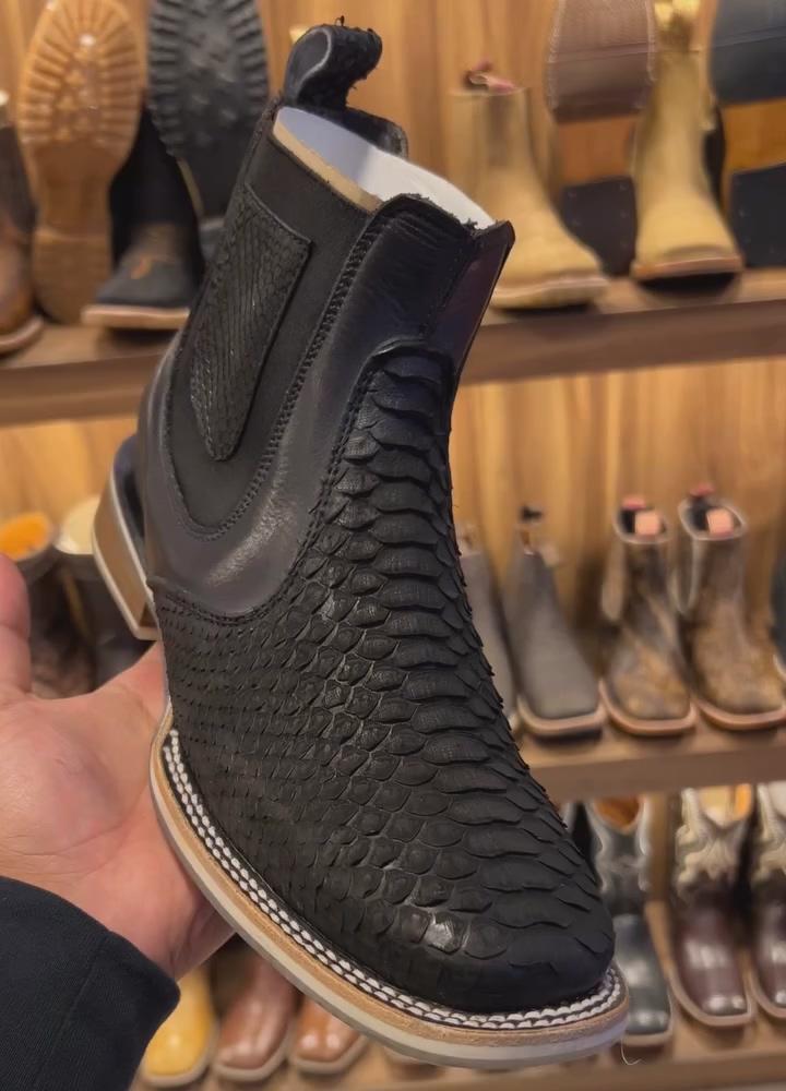 Python Skin Frank Boots