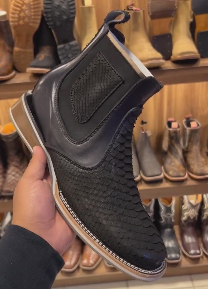 Python Skin Frank Boots
