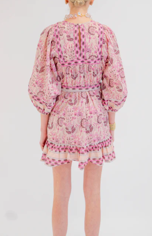 Spring Print Long Sleeve Dress