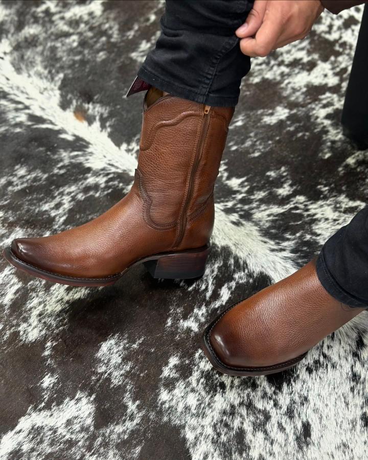 Original Deerskin  Zipper Cowboy Boots