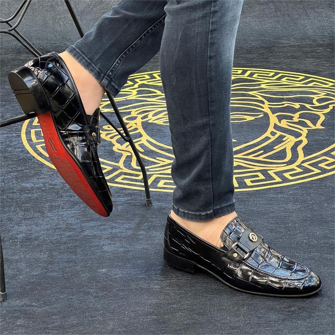 Italian Leather Crocodile Pattern Loafers(Buy 2 Get 15% OFF✔️)