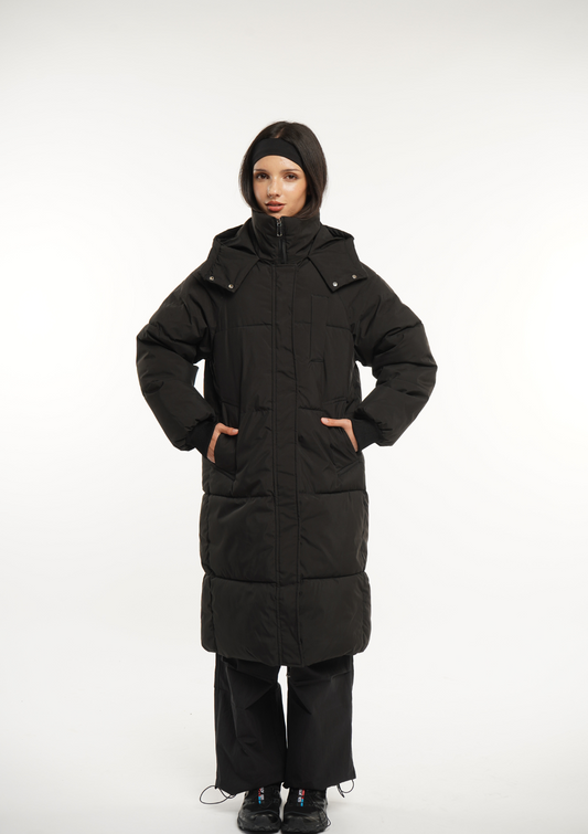 (EARLY BLACK FRIDAY-FREE SHIPPING)Hooded Long Puffer Jacket