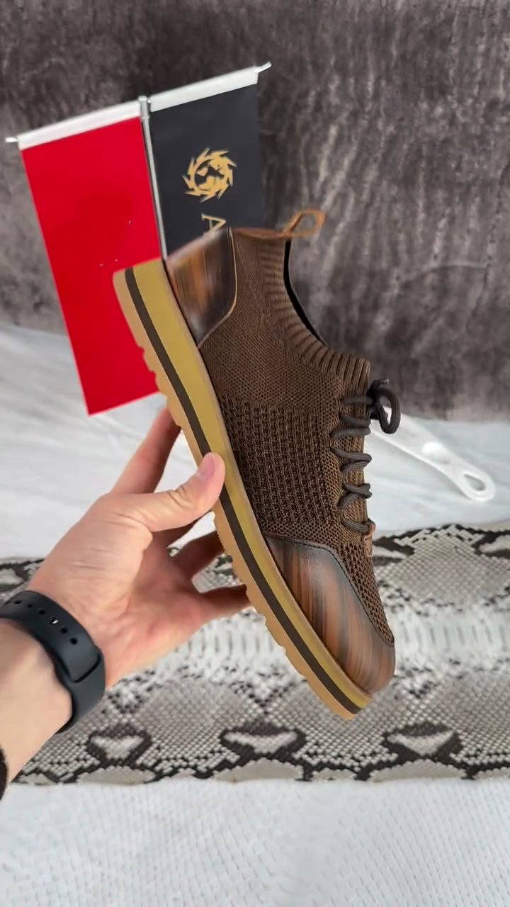 Men's Knitted Mesh Breathable Dress Shoes