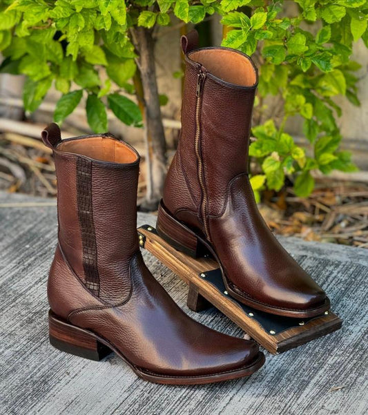 Original Deerskin Western Cowboy Boots 22