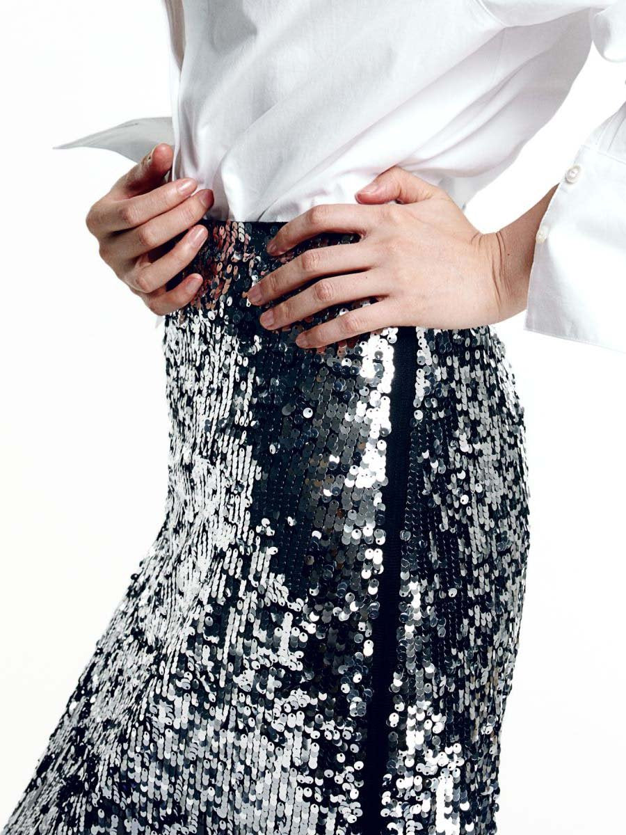 Sequined Maxi Skirt