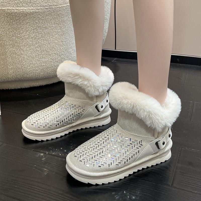 Warm Fur Integrated Cotton Shoes