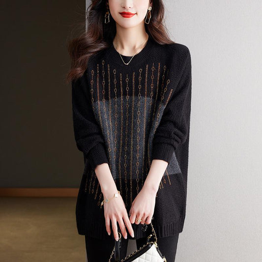 Mid-length thickened sweater