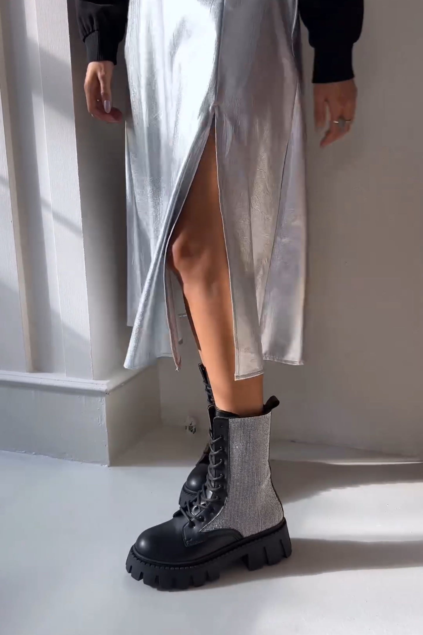 Bright Diamond Versatile Casual Women's Short Boots