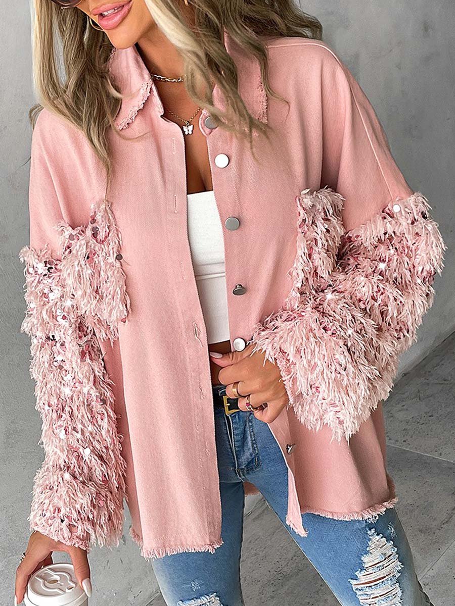 Sequin Tassels Patchwork Jacket