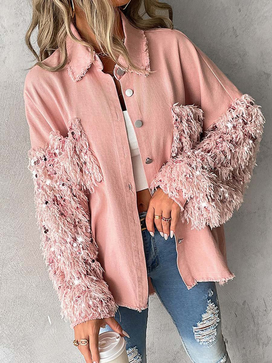 Sequin Tassels Patchwork Jacket