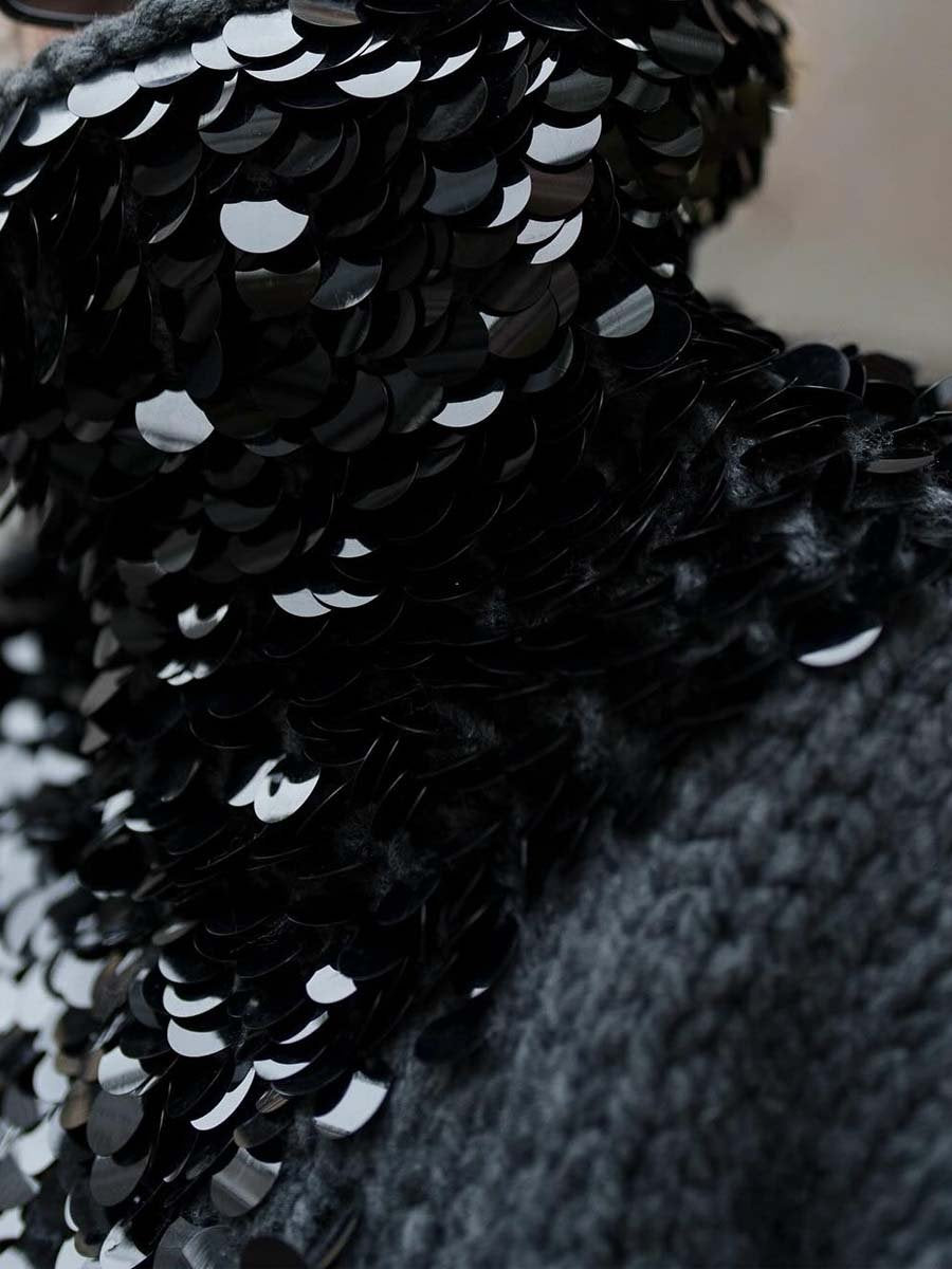 Sequin High Neck Knitwear