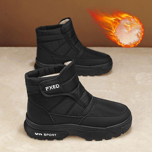 Thickened warm down cloth shoes