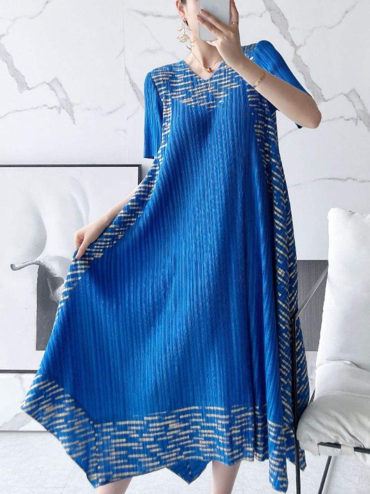 fashion trendy pleated long skirt