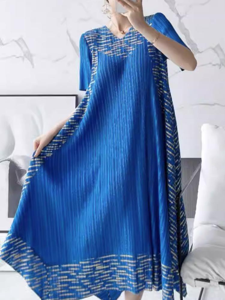 fashion trendy pleated long skirt